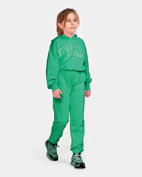 Miniğimin Cicileri Yourself Baskılı Kız Çocuk Kapüşonlu Eşofman Takım - Benetton