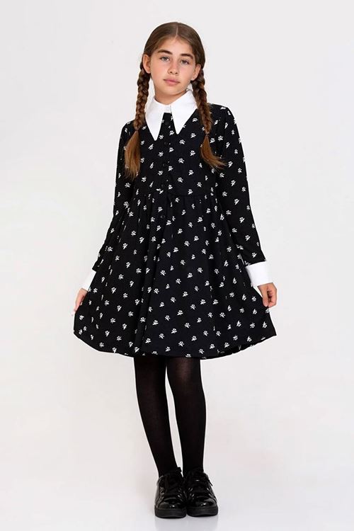 Miniğimin Cicileri Bürümcük Kız Çocuk Yakalı Elbise