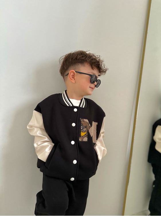 Miniğimin Cicileri Tedy Panç İşleme Erkek Çocuk Kolej Mont