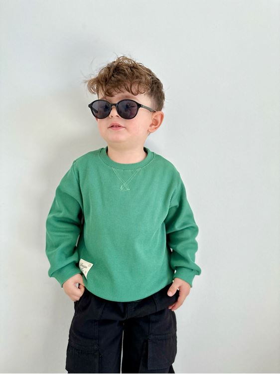 Miniğimin Cicileri Kaşkorse Erkek Çocuk Design Sweat - Yeşil