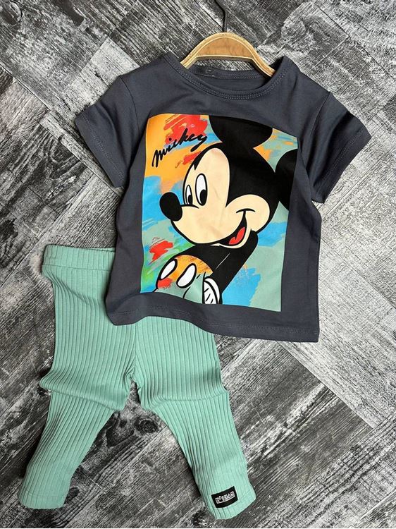 Miniğimin Cicileri Minnie Garni Fitilli Kapri Takım - Yesil