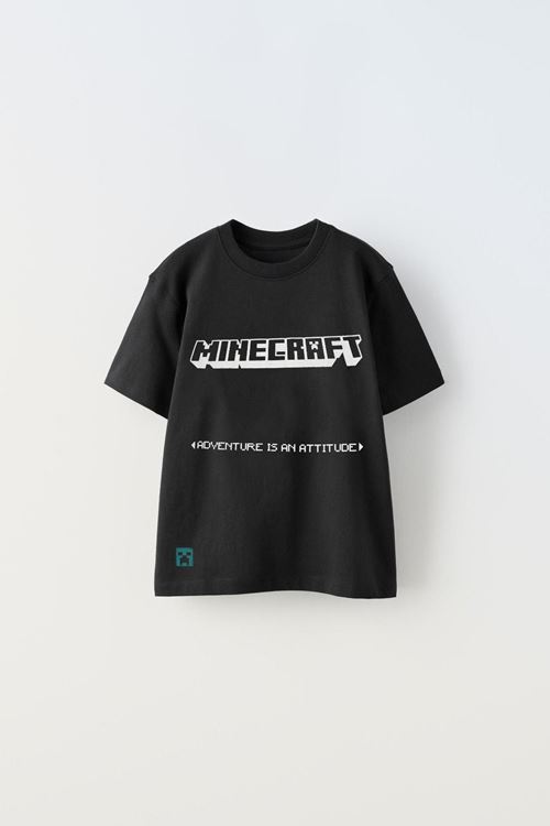 Miniğimin Cicileri Mncraft Erkek Çocuk T-Şört - Siyah