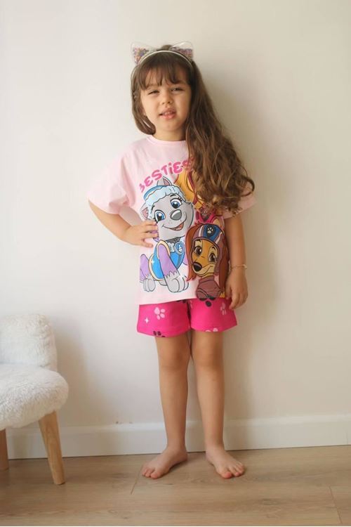 Minigimin Cicileri Besties Desen Yazlık Kız Çocuk 2 li Takım - Pembe