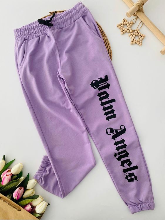 Miniğimin Cicileri Plm Angel Büzgülü Kız Eşofman Altı - Lila