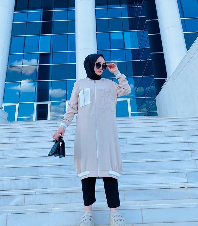 Moda Emira Taşlı 2 li Yazlık Kadın Tunik Hırka