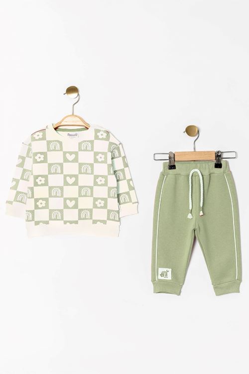 Miniğimin Cicileri Enjoy Kız Bebek 2 li Takım - Açık Yeşil