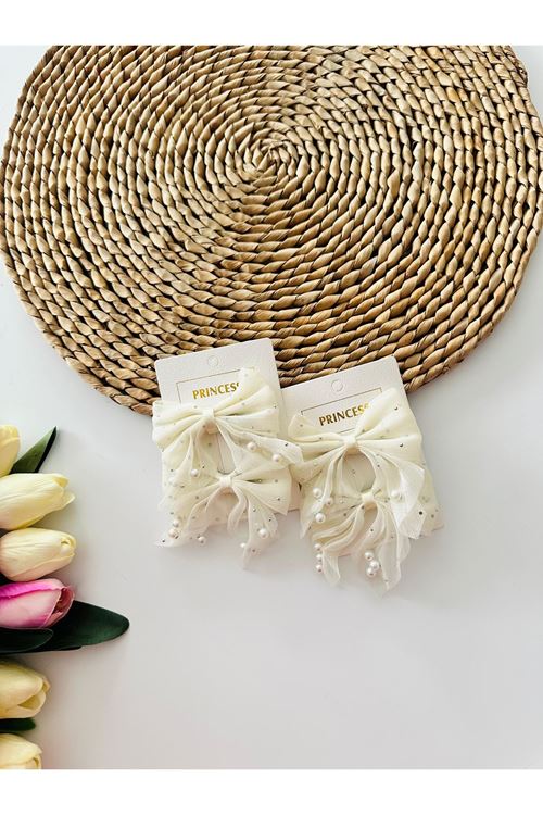 Miniğimin Cicileri Fiyonklu Taşlı Klips 2li Toka