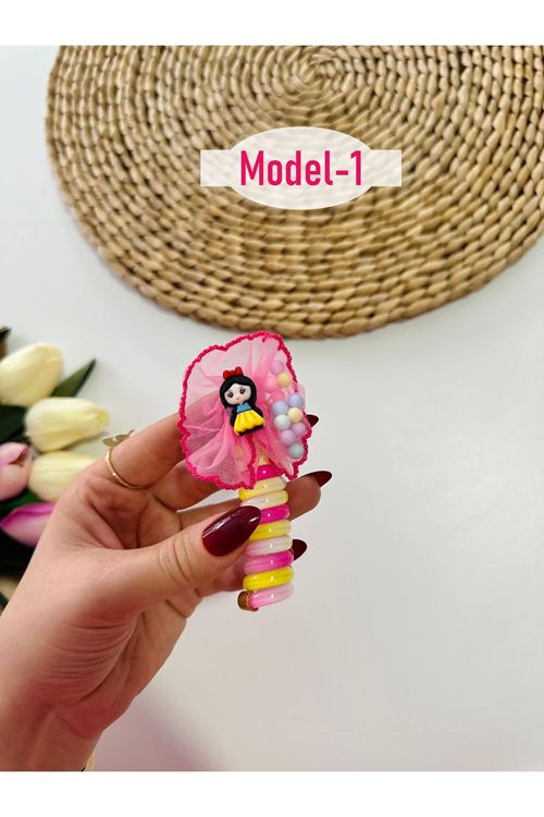 Miniğimin Cicileri Tül Detaylı Burgu Makarna Toka