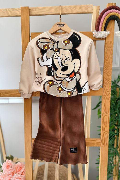 Miniğimin Cicileri (2-7 Yaş) Mnn Ms İspanyol Kız Çocuk 2 li Takım - Kahve