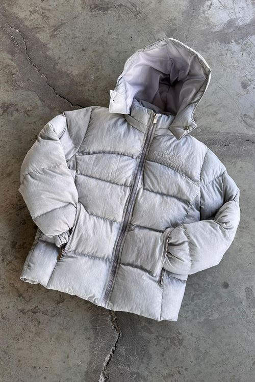 Miniğimin Cicileri The Kapüşonlu Erkek Çocuk Şişme Mont - Gri