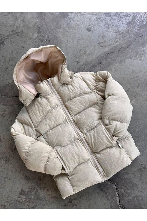 Miniğimin Cicileri The Kapüşonlu Erkek Çocuk Şişme Mont - Bej