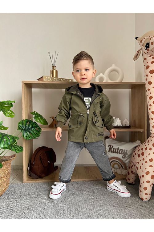 Miniğimin Cicileri New Cepli 3 lü Erkek Çoçuk Takım - Haki
