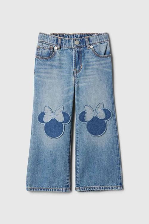 Miniğimin Cicileri Mnn İşleme Kız Çocuk Cepli Kot Pantolon - Mavi