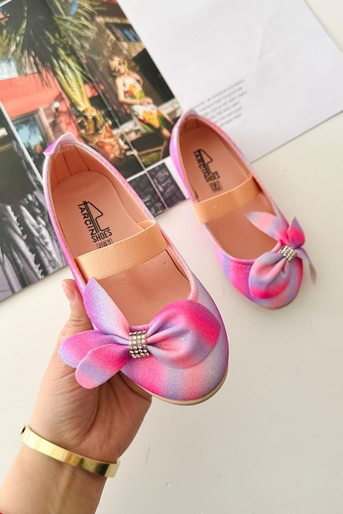 Miniğimin Cicileri Kum Sim Fiyonk Detaylı Lastikli  Kız Çocuk Ortopedik Babet