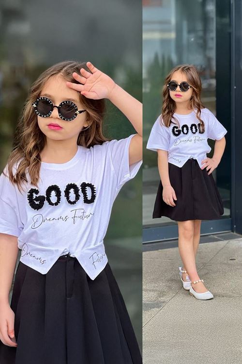 Miniğimin Cicileri Good Dreams Kız Çocuk Etekli Takım - Siyah