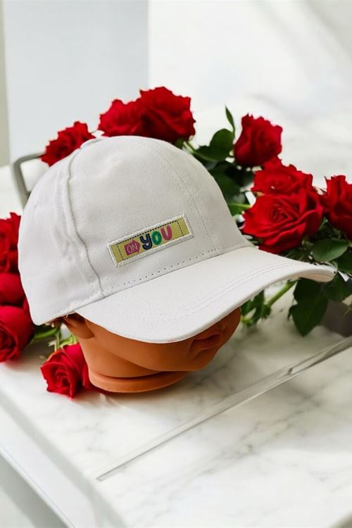 Miniğimin Cicileri (4-8 Yaş) You Kız Çocuk Kep Şapka - Beyaz