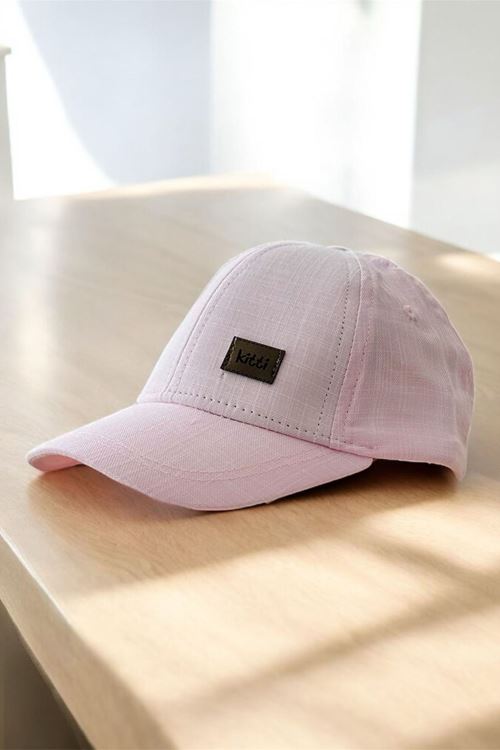 Miniğimin Cicileri (0-18 Ay) Kitty Etiket Detaylı Kız Bebe Kep Şapka - Pembe