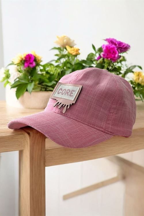 Miniğimin Cicileri (4-8 Yaş) Core Etiket Detaylı Kız Çocuk Kep Şapka - Fuşya