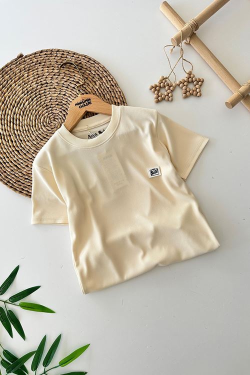 Miniğimin Cicileri Armalı Erkek Çocuk Sweat - Krem