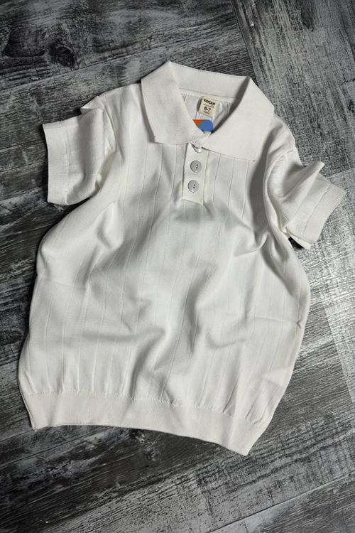 Miniğimin Cicileri Erkek Çocuk Triko Polo Yaka Tişört - Beyaz