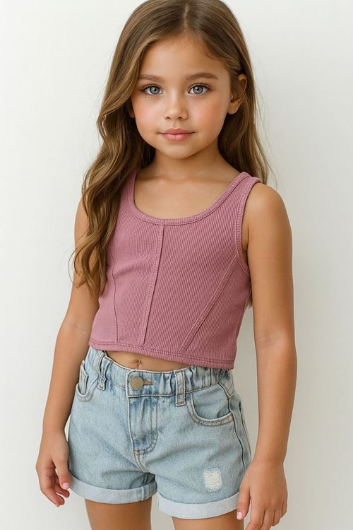 Miniğimin Cicileri Yırtık Detaylı Kot Şort - Açık Mavi