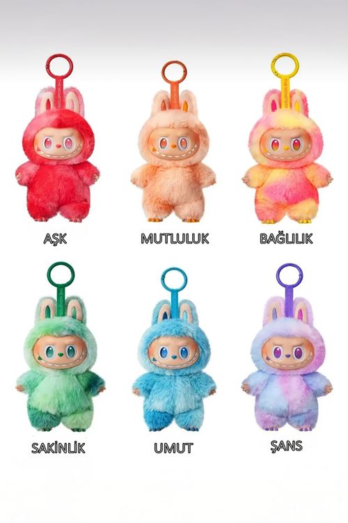 Miniğimin Cicileri Süpriz Kutulu Labubu Peluş Oyuncak Anahtarlık