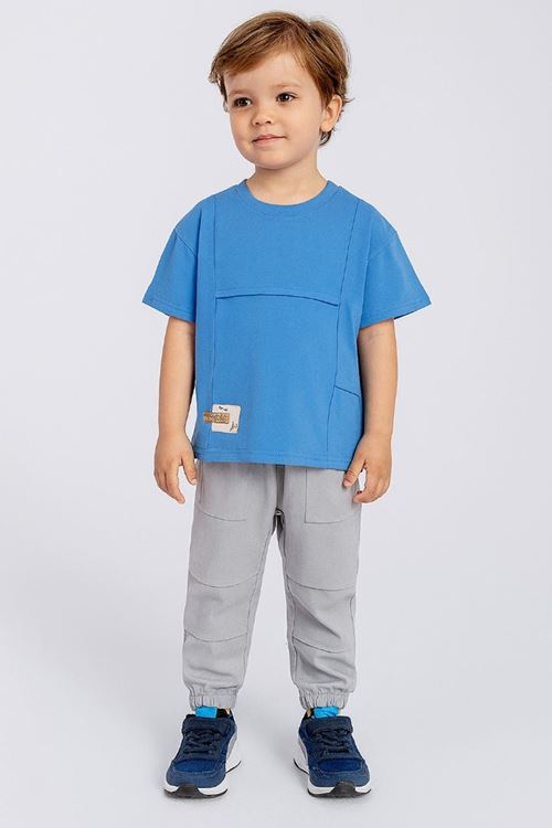 Miniğimin Cicileri Creative Cepli Erkek Çocuk Takım - Mavi