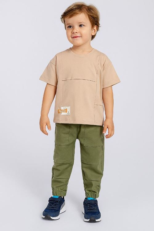 Miniğimin Cicileri Creative Cepli Erkek Çocuk Takım - Kahve