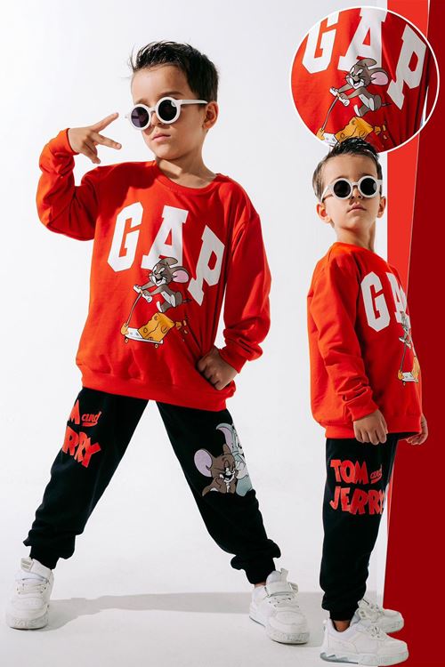 Miniğimin Cicileri Tm Jrry  Baskılı Erkek Çocuk Takım - Turuncu