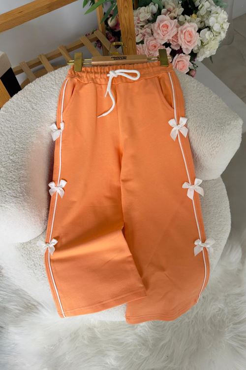 Miniğimin Cicileri Kız Çocuk Fiyonk Detaylı İspanyol Tayt - Tucuncu