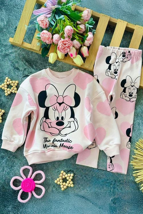 Miniğimin Cicileri Mnn Too Fantastic Taytlı Kız Çocuk Takım - Pembe
