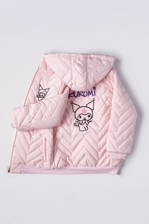 Minigimin Cicileri Krm Karakter Baskılı Kız Çocuk İçi Welsoft Mevsimlik Mont - Şeker Pembe