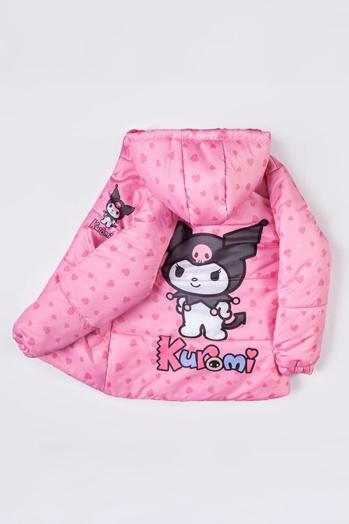 Miniğimin Cicilerin Krm Kalp Baskılı İçi Welsoft Kız Çocuk Mevsimlik Mont - Pembe