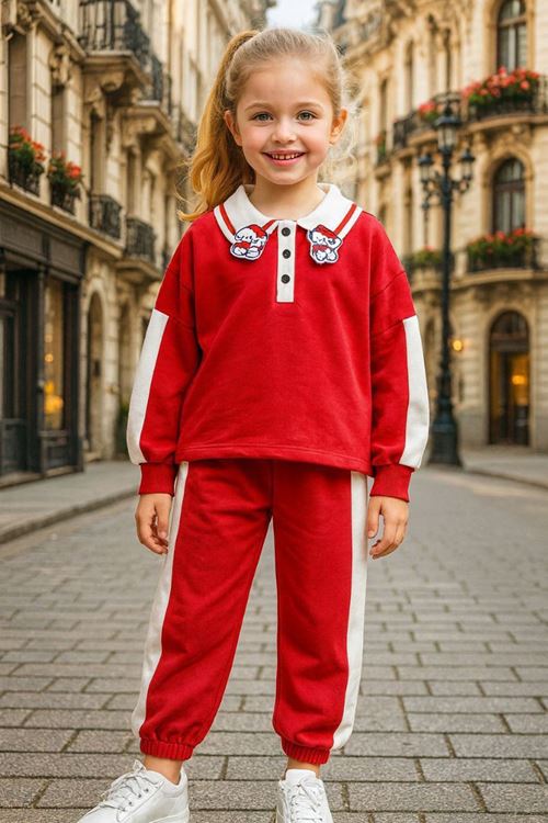 Miniğimin Cicileri Hll Kty Çantalı Kız Çocuk 3 Lü Takım - Kırmızı