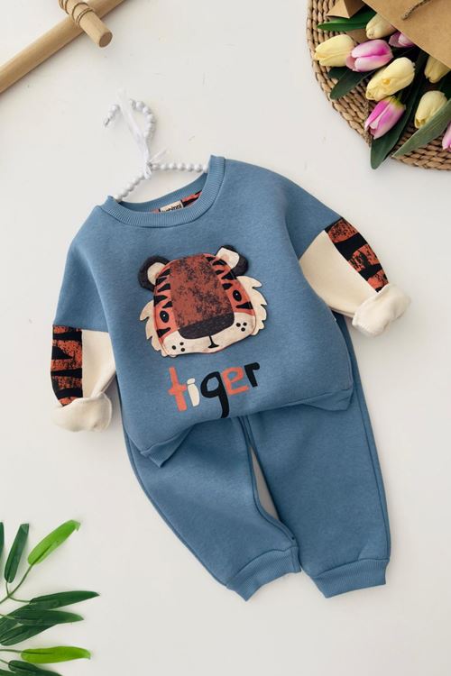 Miniğimin Cicileri Tiger Erkek Bebe Kışlık Takım - indigo