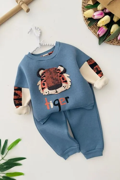 Miniğimin Cicileri Tiger Erkek Bebe Kışlık Takım - indigo