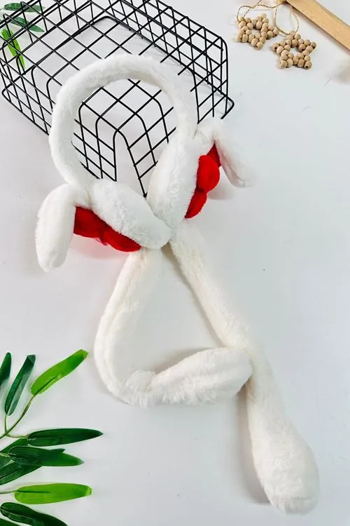 Miniğimin Cicileri Tavşak Home Detaylı Kız Çocuk Haraketli Kulaklık - Beyaz