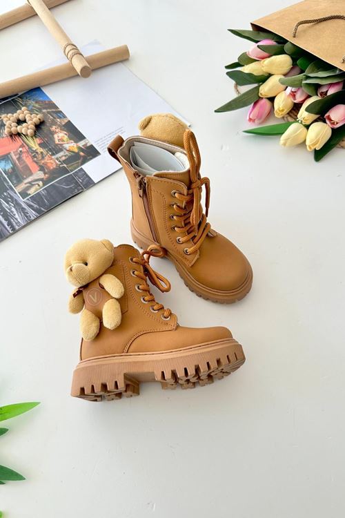 Miniğimin Cicileri Tddy Chrm Premium Kız Çocuk Postal Bot - Taba