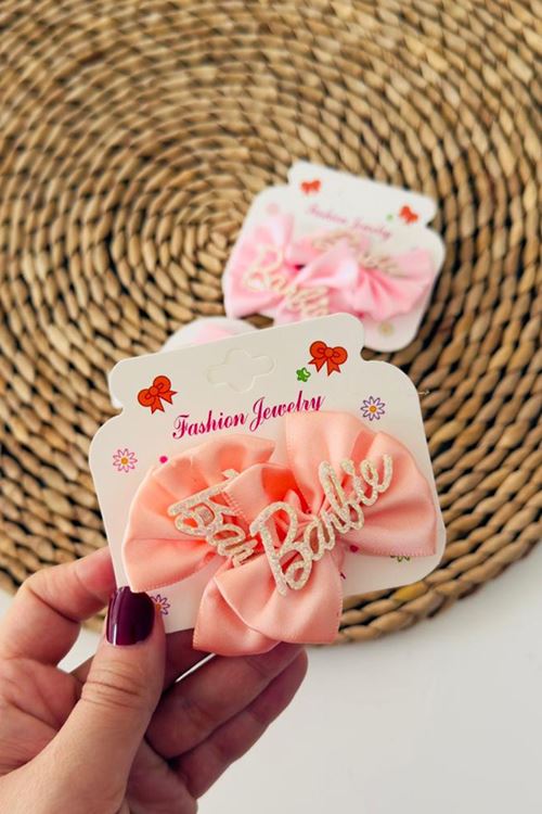 Miniğimin Cicileri Brb Fiyonk Detaylı Bağlama Toka - Somon