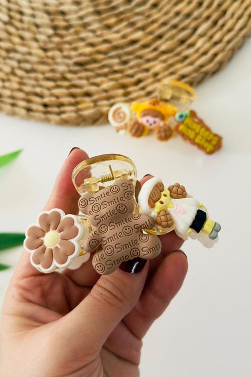 Miniğimin Cicileri Mandal Saç Tokası - Kahve