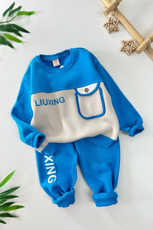 Miniğimin Cicileri Liuxıng Baskılı Kışlık Erkek Çocuk Takım - Mavi