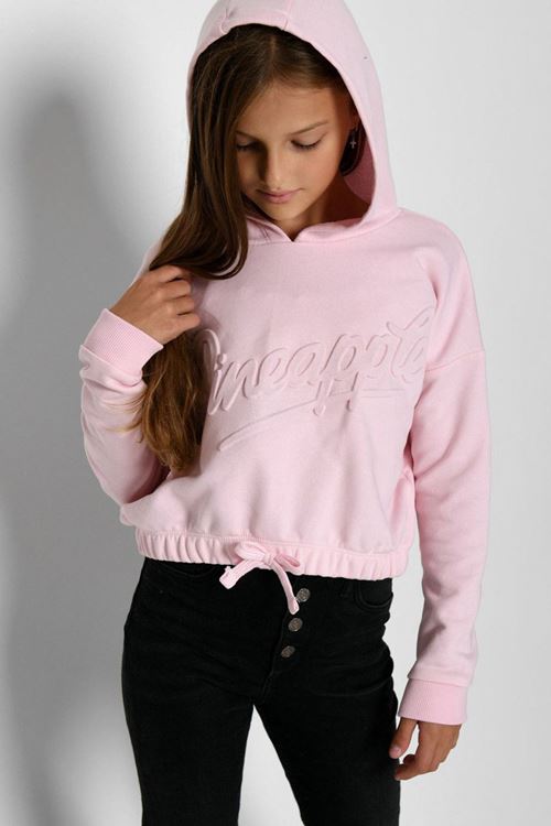 Miniğimin Cicileri Pineapple Kabartma Desenli Kız Çocuk Sweat - Pembe
