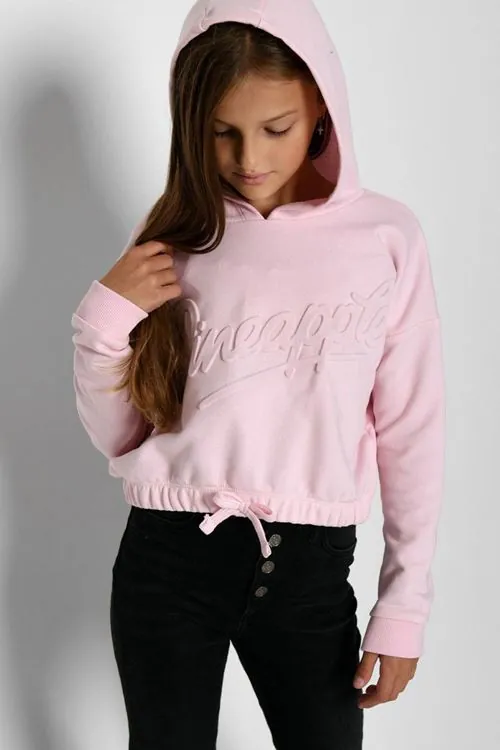 Miniğimin Cicileri Pineapple Kabartma Desenli Kız Çocuk Sweat - Pembe