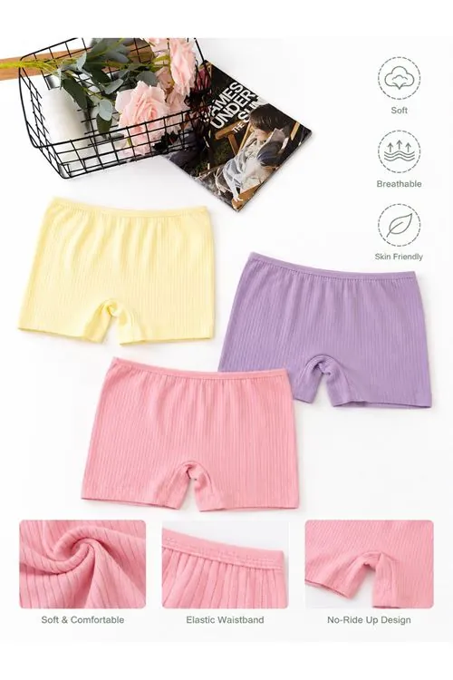 Miniğimin Cicileri Kaşkorse 3 lü Kız Çocuk Boxer - Sarı_Lila_Pembe