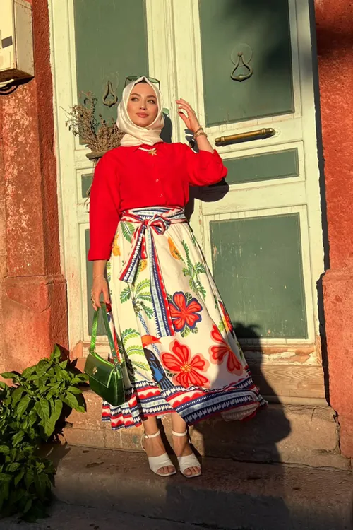 Riviera Çiçek Desenli İkili Takım