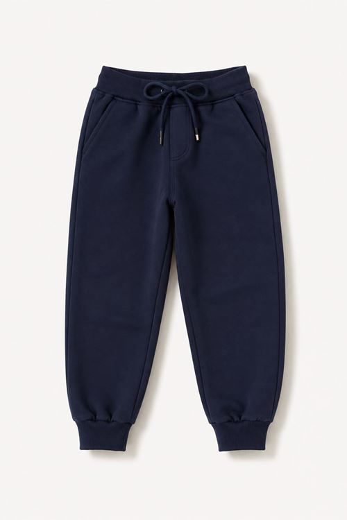 Unisex Çocuk Bağcıklı Jogger Tek Alt - Lacivert
