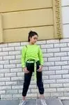 Minigimin Cicileri Büzgülü Genç Neon Sweat