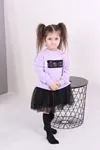 Minigimin Cicileri Kız Çocuk Blck Tütülü Kız Elbise