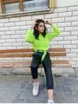 Minigimin Cicileri Büzgülü Genç Neon Sweat