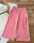 Miniğimin Cicileri Minimalist bol paça pantolon 2 li takım - Pembe